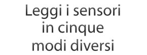 Leggi i sensori in cinque modi diversi