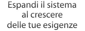 Espandi il sistema al crescere delle tue esigenze