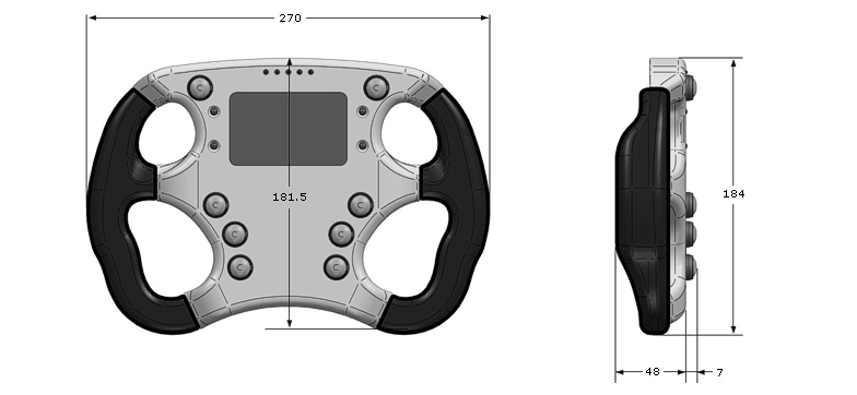 Disegno tecnico Volante Formula