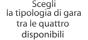 Scegli la tipologia di gara